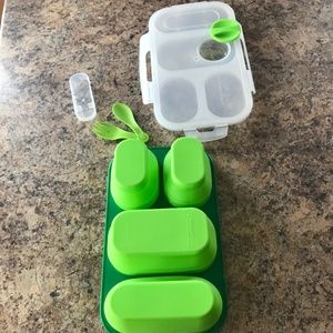 Portion Perfect 5 Piece Set Green White Lunch Dinner Meal Planner Diet Portion
